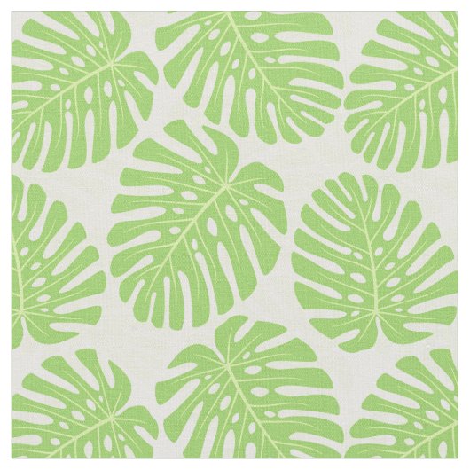 Bladeren van tropisch Plant - Monstera Pattern Stof (Close Up)