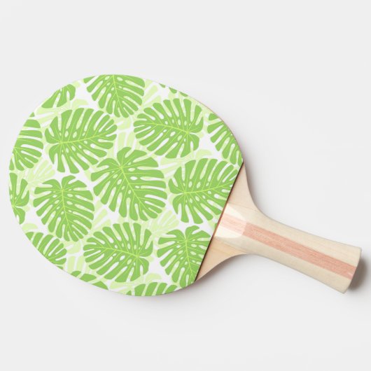 Bladeren van tropisch Plant - Monstera Pattern Tafeltennisbatje (Zijkant)