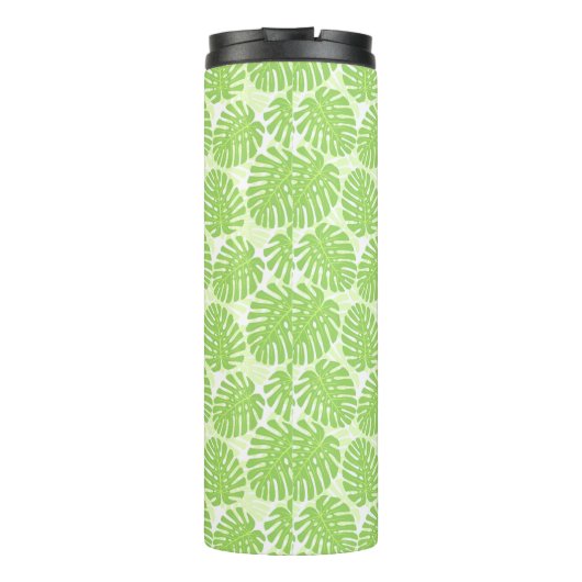 Bladeren van tropisch Plant - Monstera Pattern Thermosbeker (Achterkant)