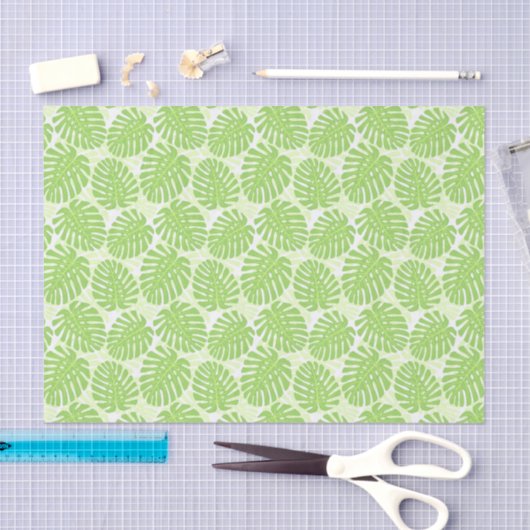 Bladeren van tropisch Plant - Monstera Pattern Tissuepapier (Craft)