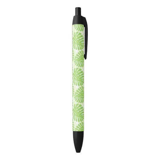 Bladeren van tropisch Plant - Monstera Pattern Zwarte Inkt Pen (Achterkant (Verticaal))