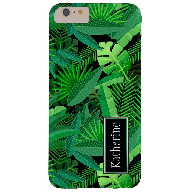 Bladeren van tropische palmbomen | Jouw namen toev Case-Mate iPhone Case (Achterkant)