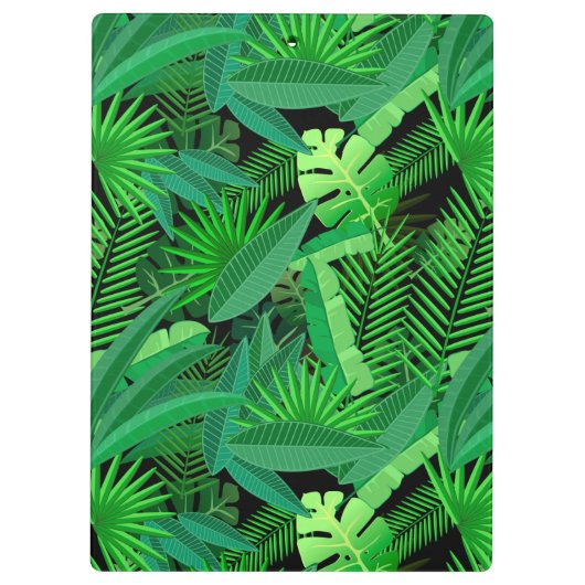 Bladeren van tropische palmbomen | Jouw namen toev Klembord (Achterkant)