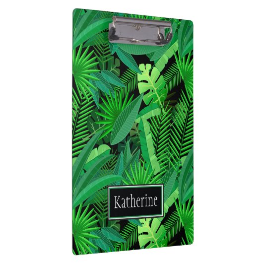 Bladeren van tropische palmbomen | Jouw namen toev Klembord (Rechts)
