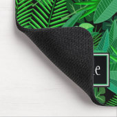 Bladeren van tropische palmbomen | Jouw namen toev Muismat (Hoek)