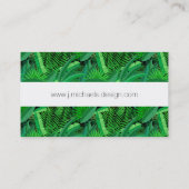 Bladeren van tropische palmbomen | Jouw namen toev Visitekaartje (Achterkant)