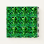 Bladeren van tropische palmbomen notitieboek (Achterkant)