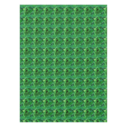 Bladeren van tropische palmbomen tafelkleed (Voorkant)