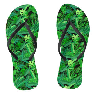 Bladeren van tropische palmbomen teenslippers
