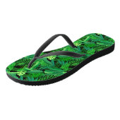 Bladeren van tropische palmbomen teenslippers (Schuin)