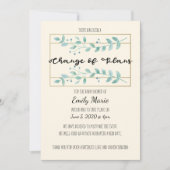 Bladeren Verandering van Plannen Baby shower Kaart (Voorkant)