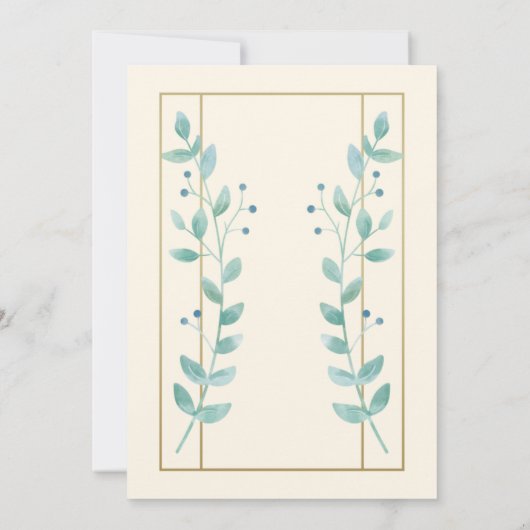 Bladeren Verandering van Plannen Baby shower Kaart (Achterkant)