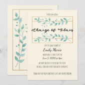 Bladeren Verandering van Plannen Baby shower Kaart (Voorkant / Achterkant)