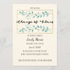 Bladeren Verandering van Plannen Vrijgezellenfeest Kaart