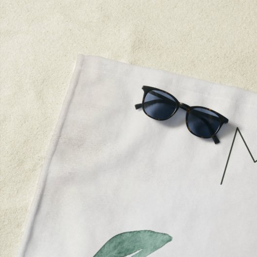 Bladeren Waterverf Eucalypt Beak Beak Strandlaken (In situ)