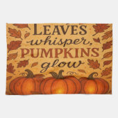 Bladeren Whisper Pompoenen Glow - Herfst Herfst Ke Theedoek (Horizontaal)