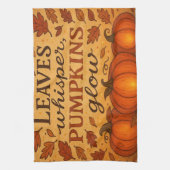 Bladeren Whisper Pompoenen Glow - Herfst Herfst Ke Theedoek (Verticaal)