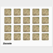 Bladeren. Woodland. Leafy grond. Vierkante Sticker (Vel)