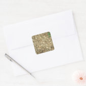 Bladeren. Woodland. Leafy grond. Vierkante Sticker (Envelop)