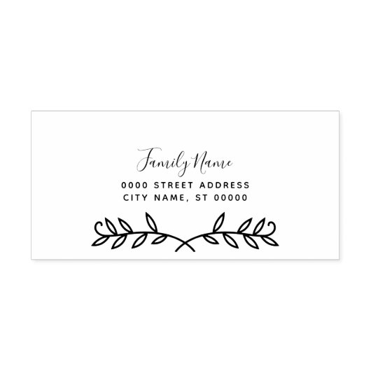 Bladeren Zelfinkkende Rubber Stamp Zelfinktende Stempel (Design)