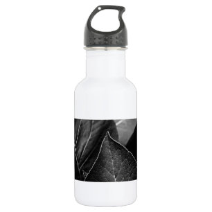 bladeren zijn waterfles 