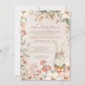  bladerend blauw- Baby shower Kaart (Voorkant)