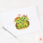 Bladerenkroon Ronde Sticker (Envelop)