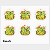 Bladerenkroon Ronde Sticker (Vel)