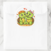 Bladerenkroon Ronde Sticker (Tas)