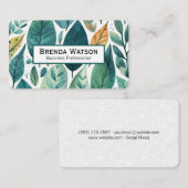 Bladerenpatroon Illustratief | Planten Visitekaartje (Voorkant / Achterkant)