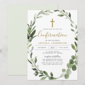 Bladergroen Bevestiging Uitnodiging (Voorkant / Achterkant)