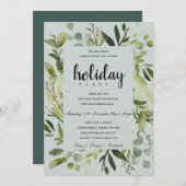 BLADERIG FRAME GROEN GRIJS BEDRIJF JUBILEUMPARTY KAART (Voorkant / Achterkant)