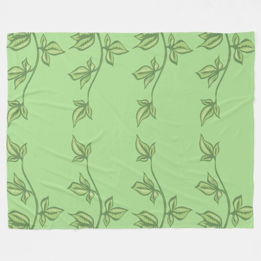 Bladerige achtergrond fleece deken (Voorkant (Horizontaal))