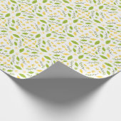 Bladerige Elegantie: Inpakpapier van ZazzleWrapMag (Hoek)