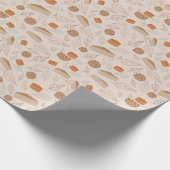 Bladerige Elegantie: Inpakpapier van ZazzleWrapMag (Hoek)