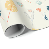 Bladerige Elegantie: Inpakpapier van ZazzleWrapMag (Rol Hoek)