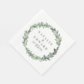 Bladerige waterverf geometrische details servet (Hoek)