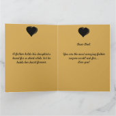 Bladerige wervelingen Modern Script Happy Fathers Kaart (Binnen)