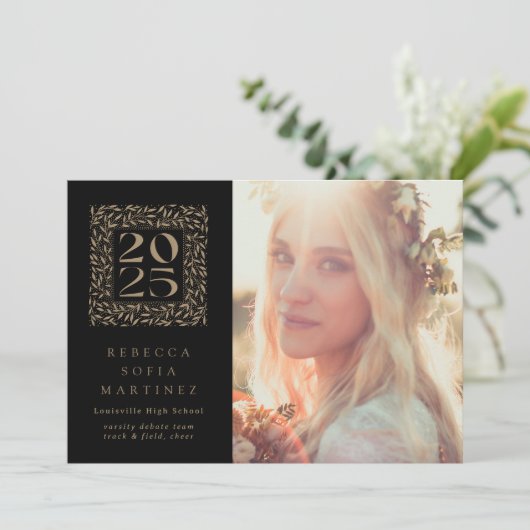 Bladerjaar Fotoklasse van 2024 Afstuderen Aankondiging (Staand voorkant)