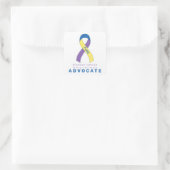 Bladerkanker Advocate White Square Sticker (Tas)