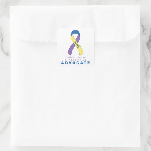 Bladerkanker Advocate White Square Sticker (Tas)
