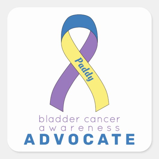 Bladerkanker Advocate White Square Sticker (Voorkant)