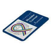 Bladerkanker Awareness Angel Ribbon Gift Magnet Magneet (Linkerzijde)