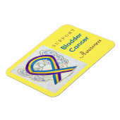Bladerkanker Awareness Angel Ribbon Magnet Giften Magneet (Linkerzijde)