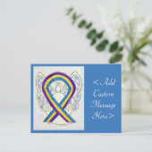 Bladerkanker Briefkaart Ribbon Angel (Staand voorkant)