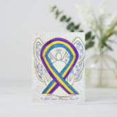 Bladerkanker Briefkaart Ribbon Angel (Staand voorkant)