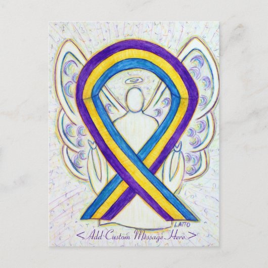 Bladerkanker Briefkaart Ribbon Angel (Voorkant)