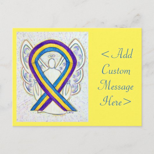 Bladerkanker Briefkaart Ribbon Angel (Voorkant)
