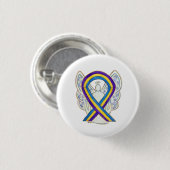 Bladerkanker Buttonnen met engel- Ronde Button 3,2 Cm (Voorkant /achterkant)