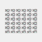 Bladerkanker enenengels lintje zachte lans fleece deken (Voorkant (Horizontaal))